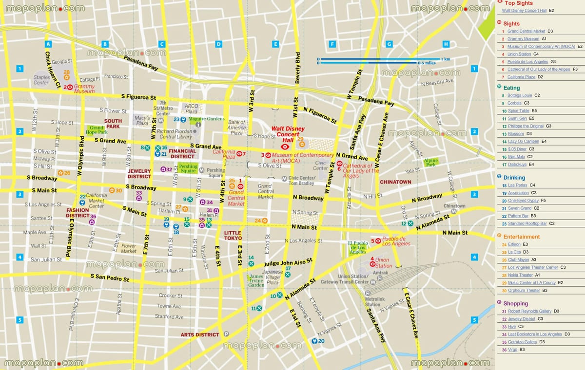 地图餐厅的地图洛杉矶