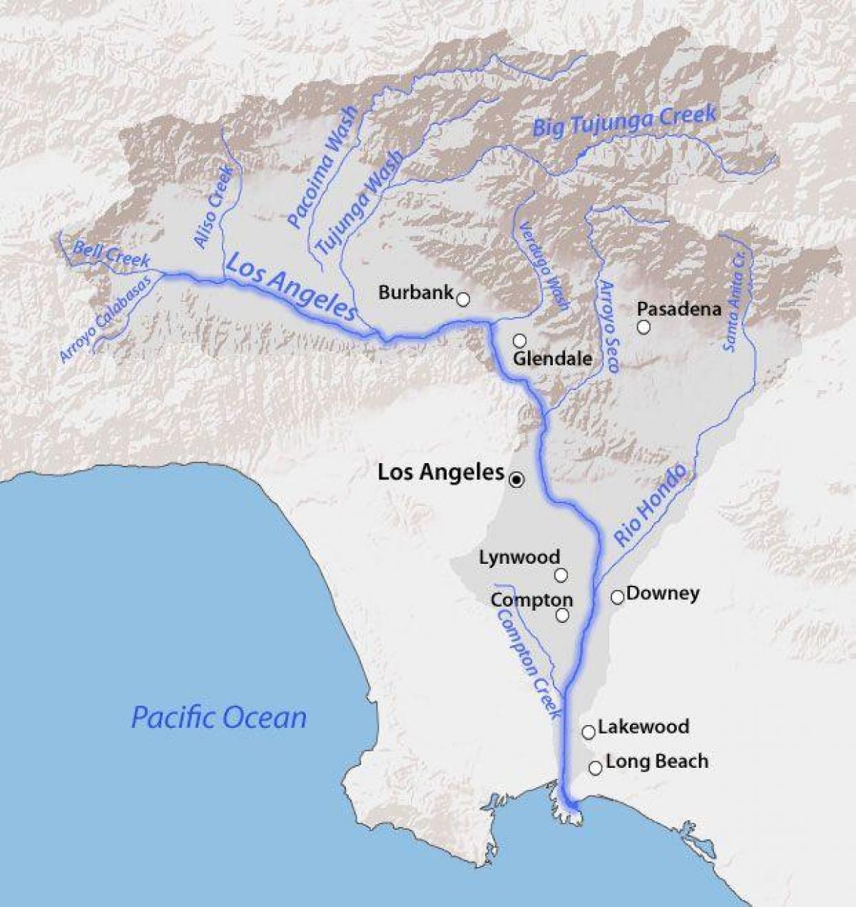 洛杉矶洛杉矶河地图