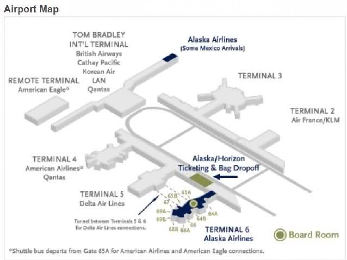 洛杉矶地图图阿拉斯加航空公司