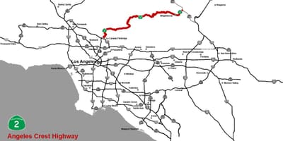 地图杉矶crest的公路