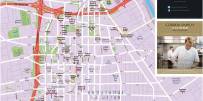 地图的洛杉矶市中心