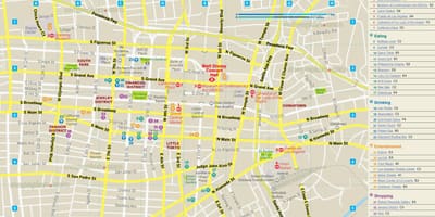 地图餐厅的地图洛杉矶