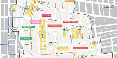 洛杉矶时尚区地图