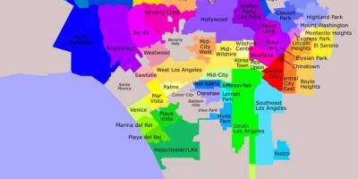 洛杉矶地区的地图