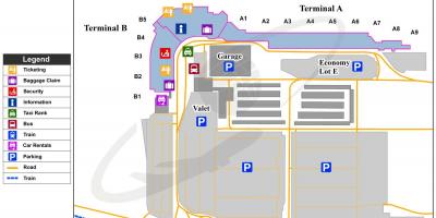 布尔机场的地图