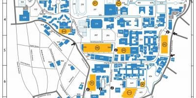 地图的加州大学洛杉矶分校的停车场 